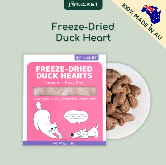 Pawcket Freeze-Dried Raw Duck Heart Treat