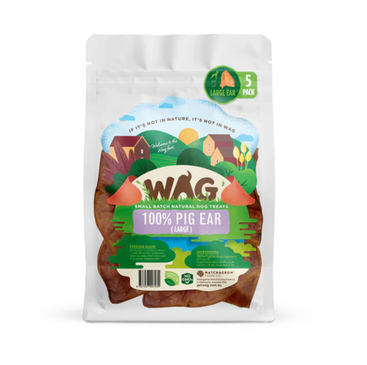 WAG Large Pig Ears 5 Pack Dog Treat