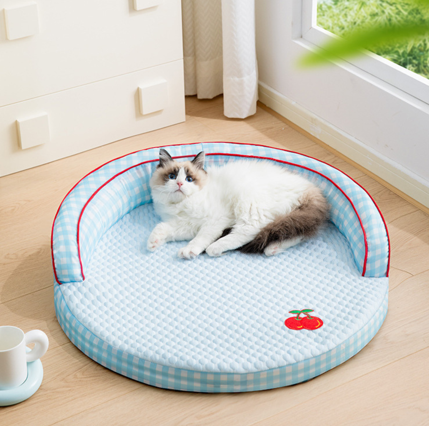 Summer Fruit Round Cool Feeling Pet Bed