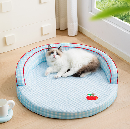 Summer Fruit Round Cool Feeling Pet Bed