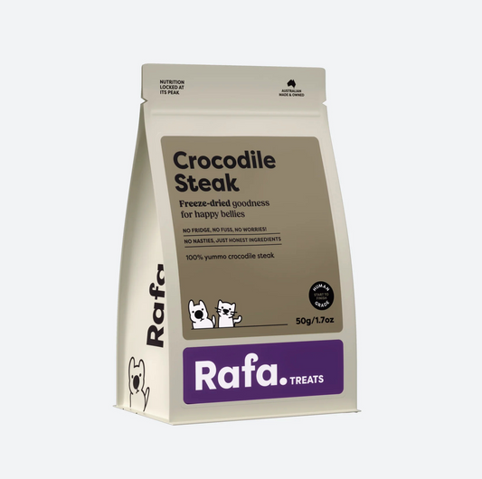 RAFA Raw Freeze-Dried Treats | Human-Grade Crocodile Steak