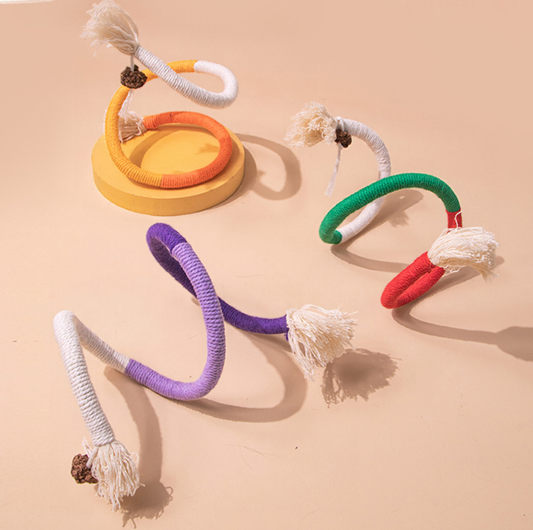 50 cm Silvervine Gall Fruit & Cotton Rope Cat Chew Toy