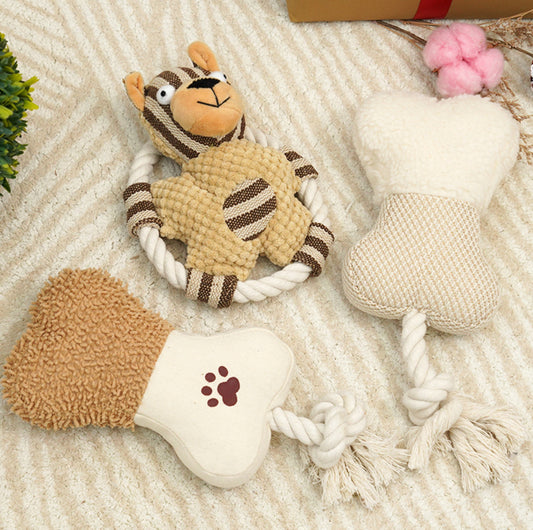 Chew Buddy Rope Dog Toys– Plush Toys for Medium & Large Dogs