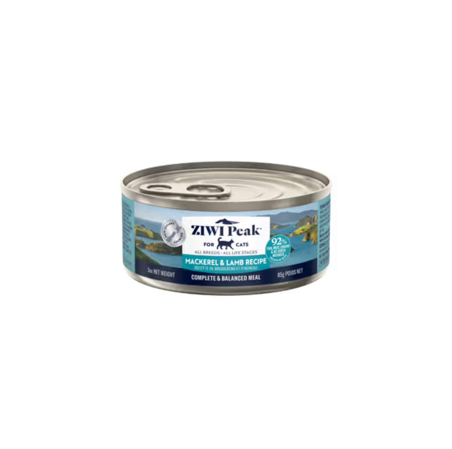 ZIWI Mackerel And Lamb All Lifestages Wet Cat Food Can 85g