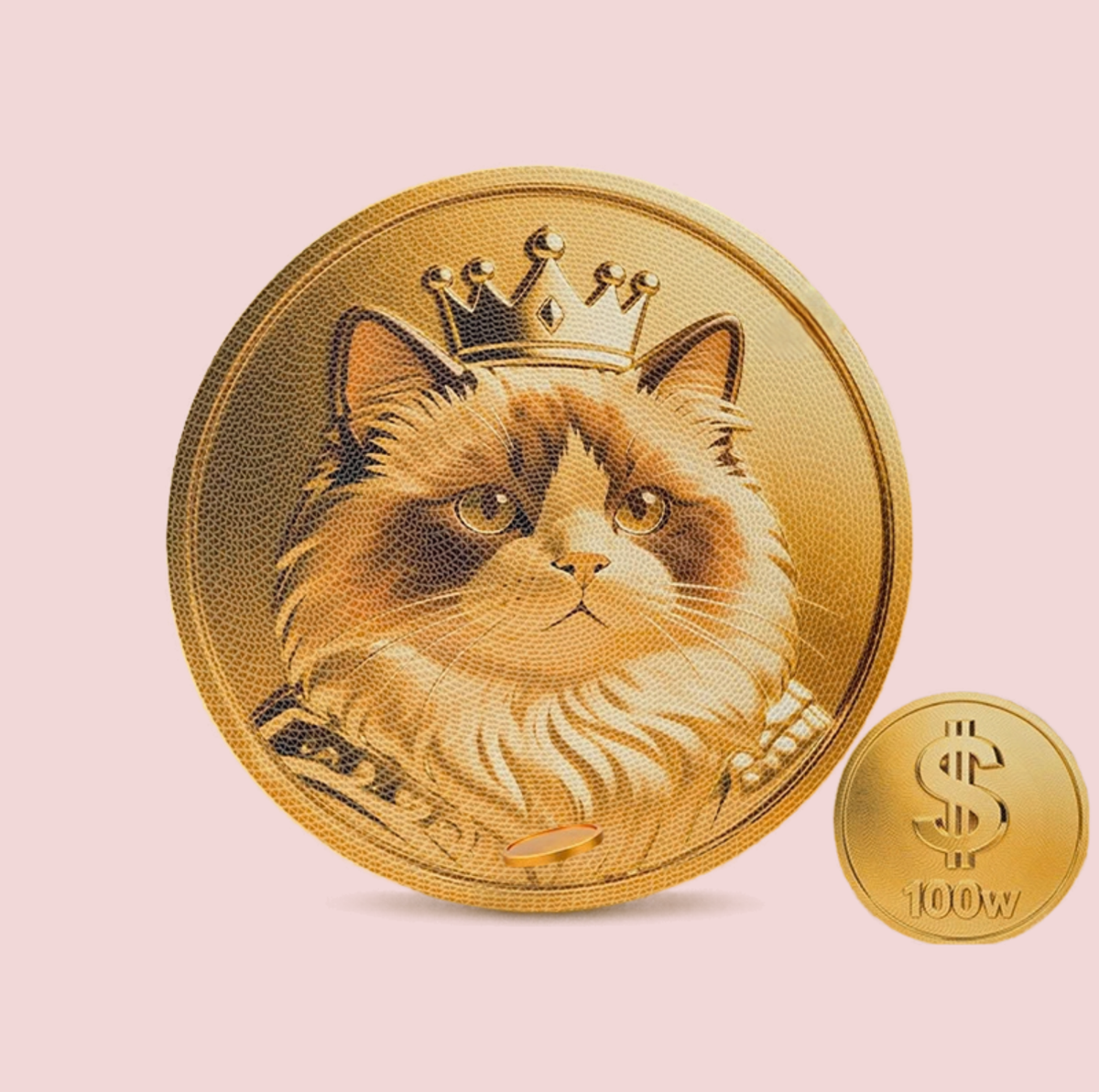 Lucky Coin Double-Sided Corrugated Cat Scratcher