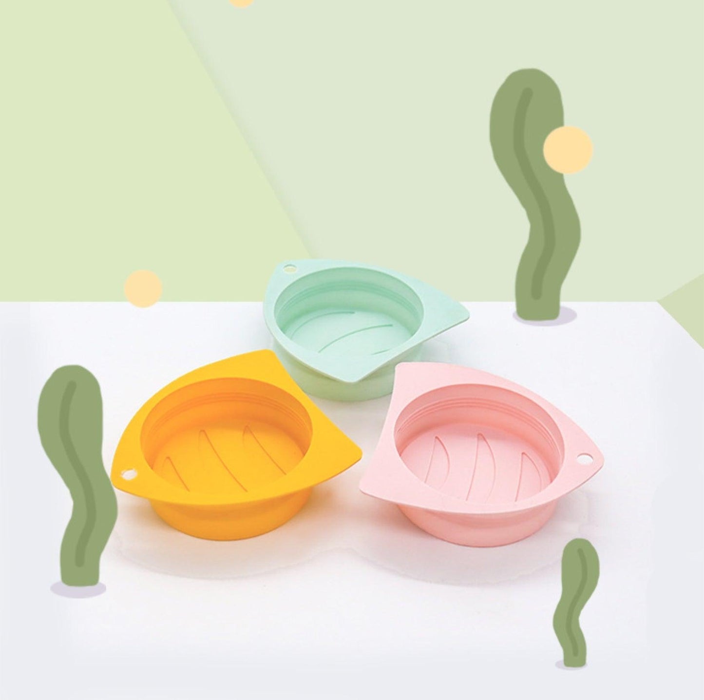 Silicone Food Can Lid & Spoon Set for Pet Food (3 Lids + 1 Spoon) - {{product.type}} - PawPawUp