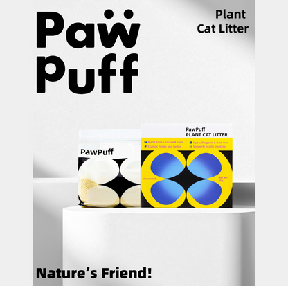 PawPuff 100% Natural Plant-Based Cat Litter - Corn & Cassava, 5kg