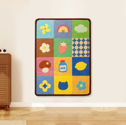 Colourful Self-Adhesive Sisal Cat Scratcher Mat