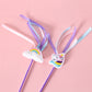 Rainbow and Unicorn Style Ribbon Bell Cat Teaser Wand