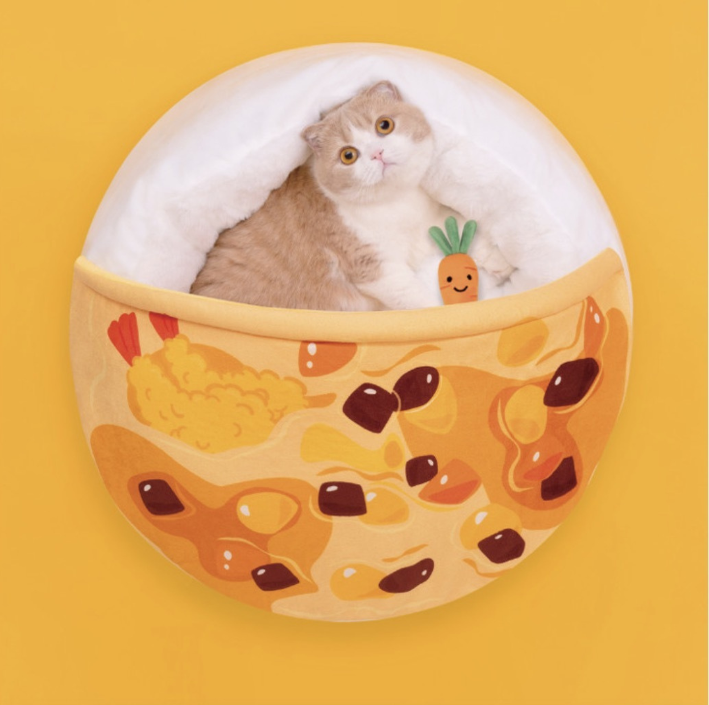 PurLab Curry Rice Pet Calming Bed
