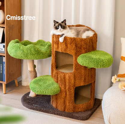 Cmisstree Tree Hollow Solid Wood Cat Tree