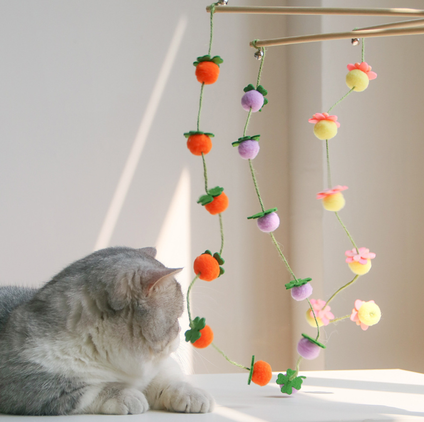 Fruit Garland Interactive Cat Teaser Wand