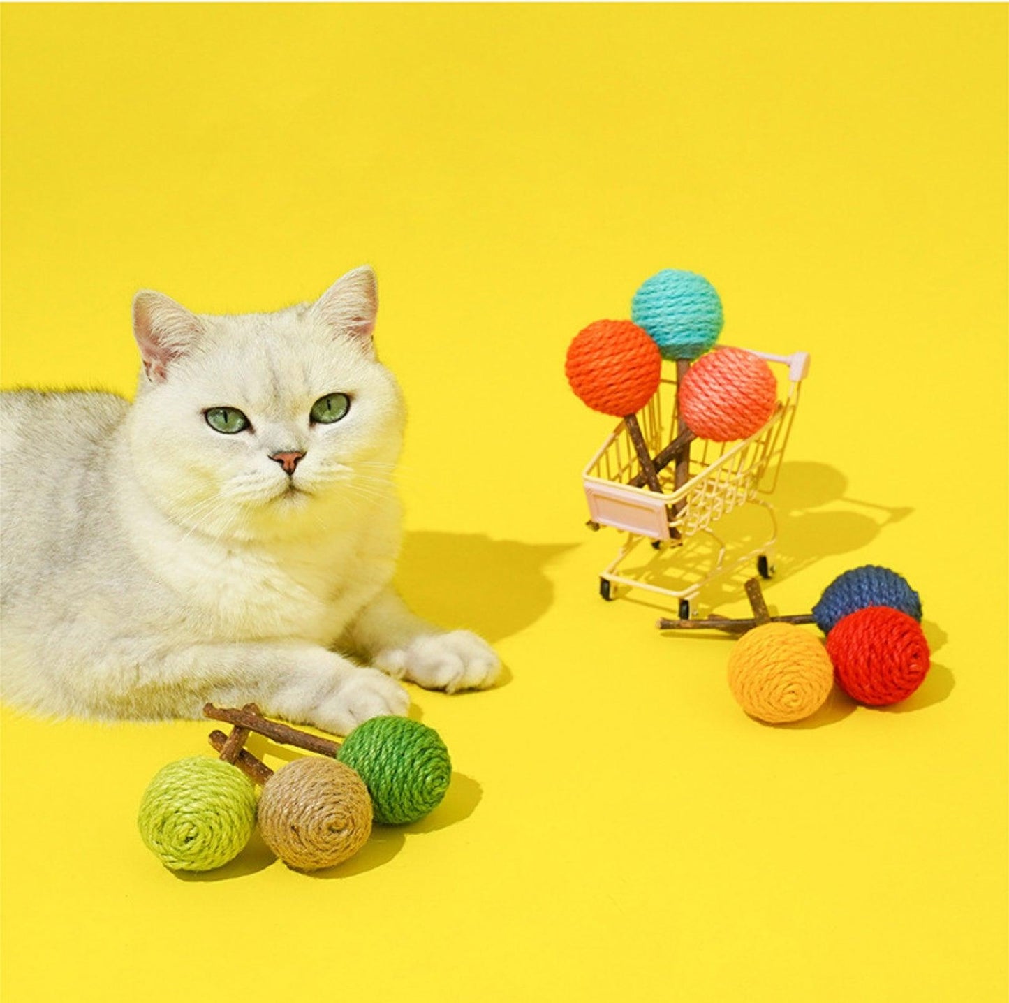 ZeZe Lollipop-Shaped Polygonum Cat Toy Set (3 Pieces)