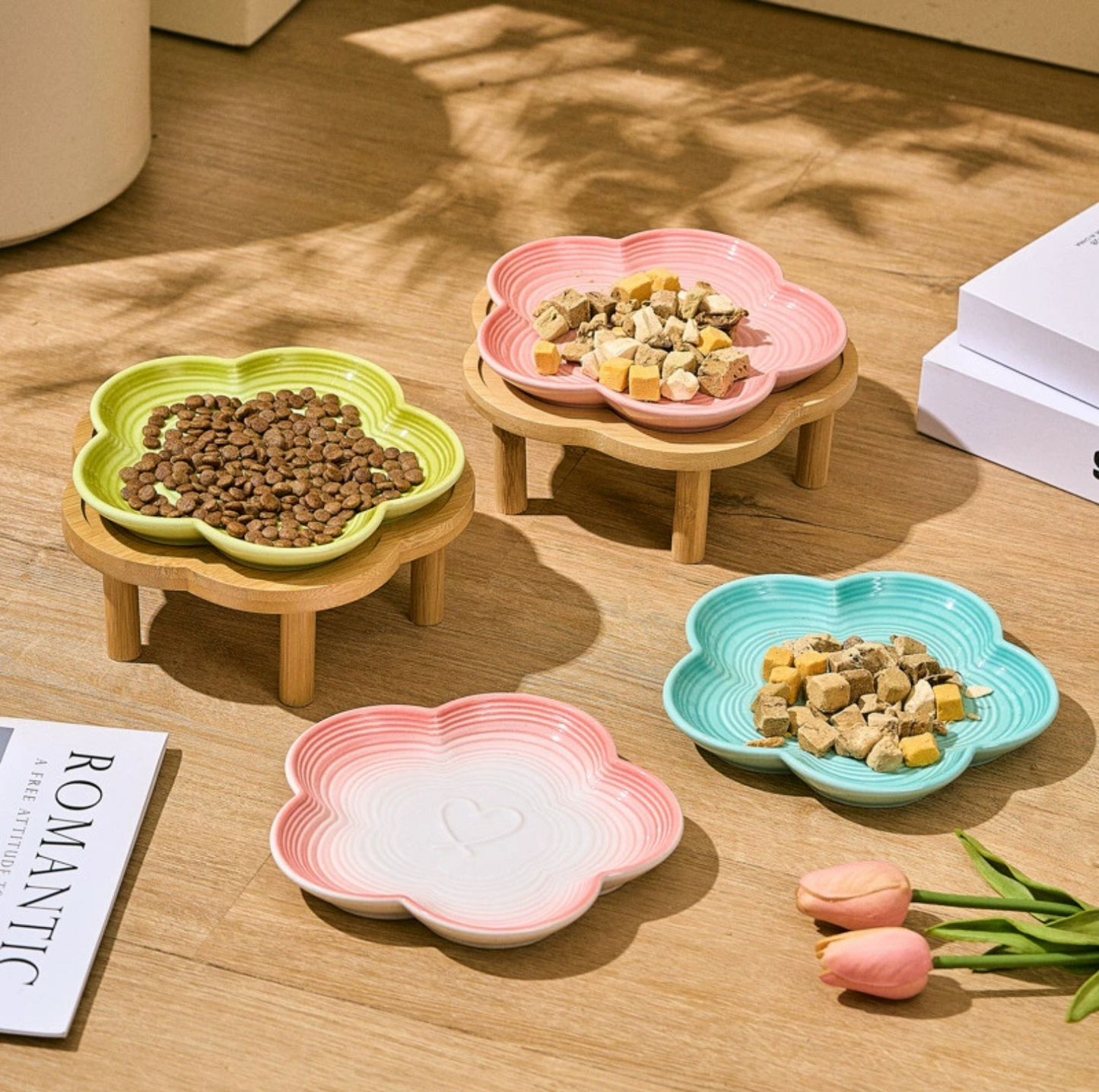 Flower-Shaped Ceramic Pet Bow