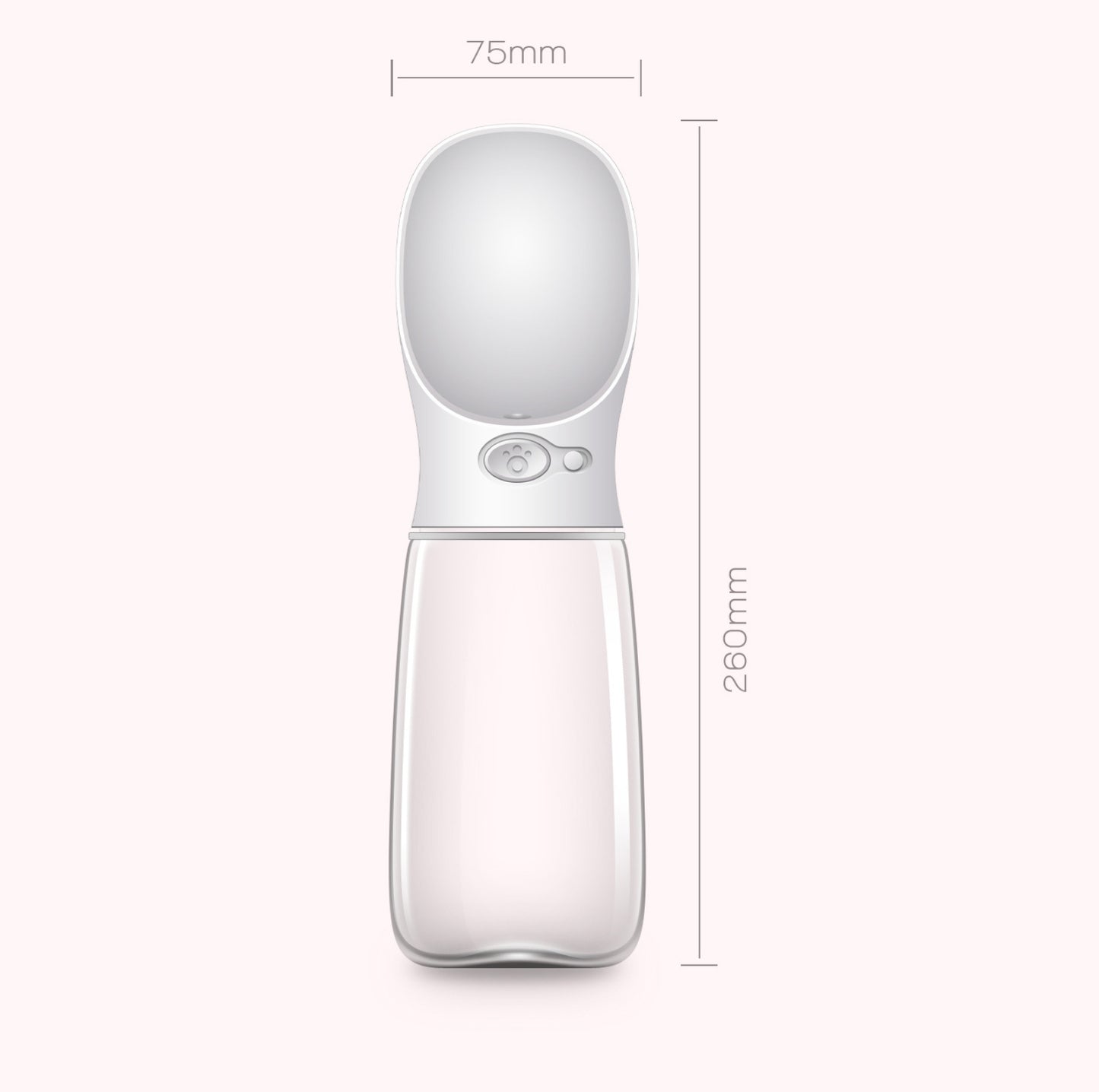 Portable Pet Water Bottle - Leak-proof and Durable, 550ml