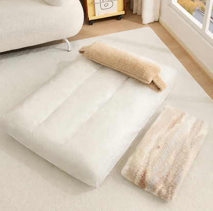 Plush Pet Mattress Bed with Removable Pillow