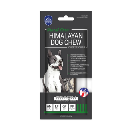 Himalayan Dog Chew Cheese Char with Activated Charcoal Medium 1pk - With Hard Cheese