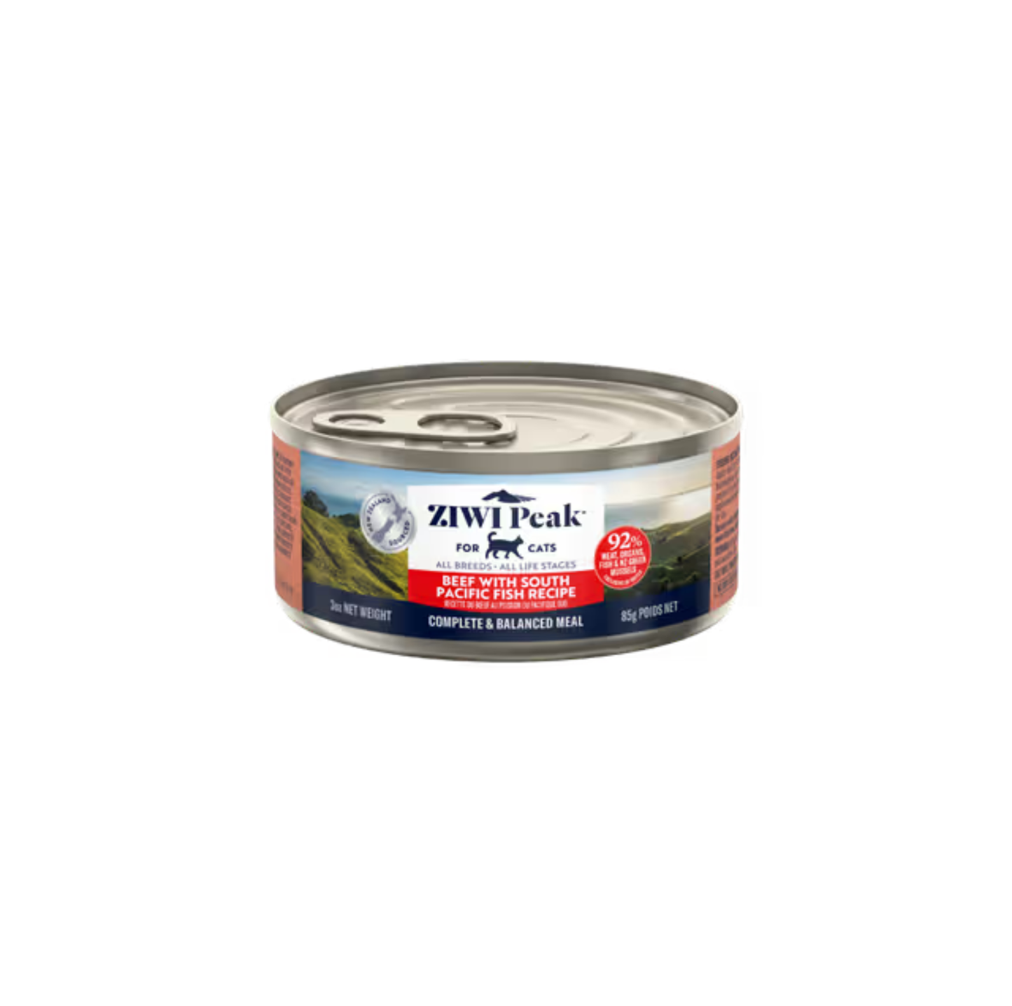 ZIWI Beef with South Pacific Fish Recipe All Lifestages Wet Cat Food Can 85g