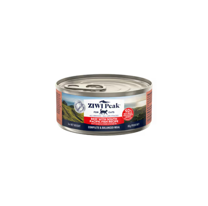 ZIWI Beef with South Pacific Fish Recipe All Lifestages Wet Cat Food Can 85g