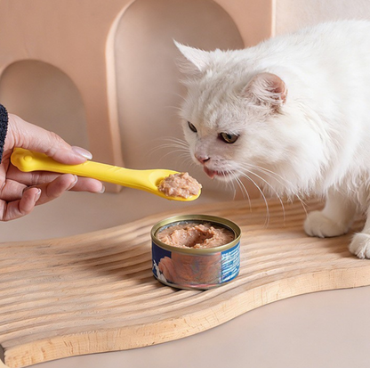 Paw-Shaped Colourful Silicone Pet Feeding Spoon