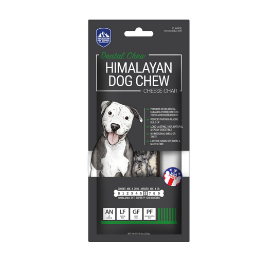 Himalayan Dog Chew Cheese Char with Activated Charcoal XLarge - With Hard Cheese