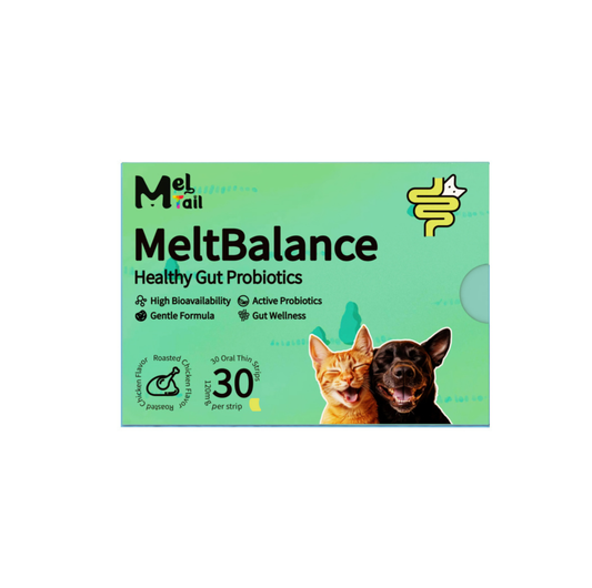 Meltail MeltBalance - Healthy Gut Probiotic Oral Strips for Dogs & Cats