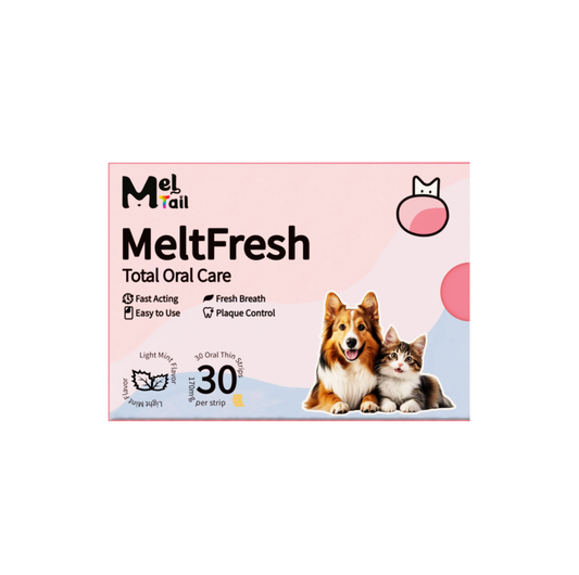 Meltail MeltFresh – Total Oral Care Probiotic Oral Strips for Dogs & Cats