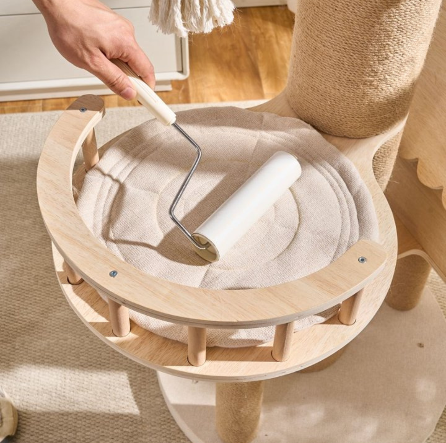 Cat Villa with 17cm Extra-Thick Sisal Scratching Column – 172.7 cm