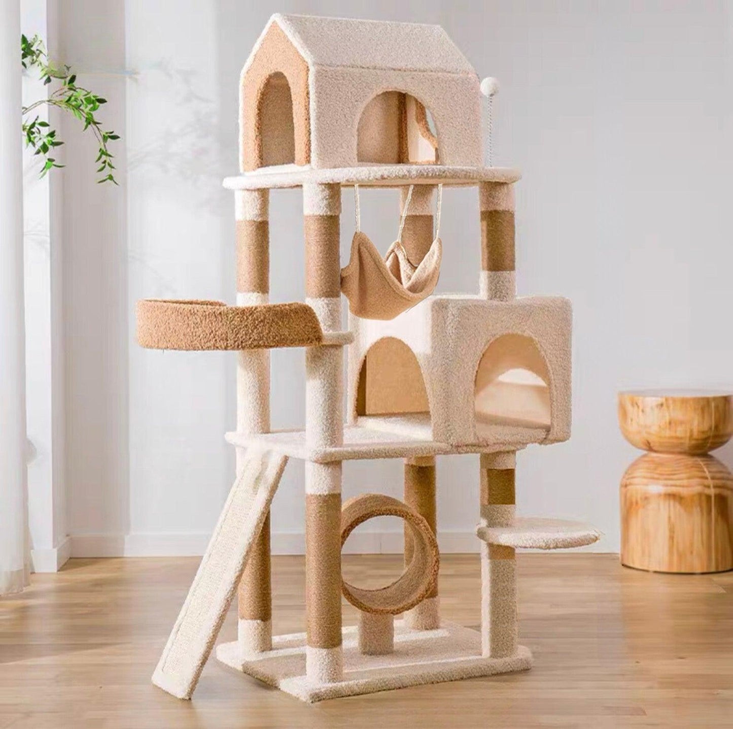 Ona's Cottage Multi-Tier Cat Tree with Cat Scratching Posts