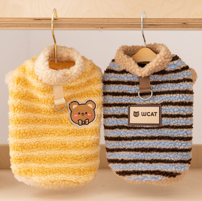 Teddy Fleece Pet Vest with D-Ring