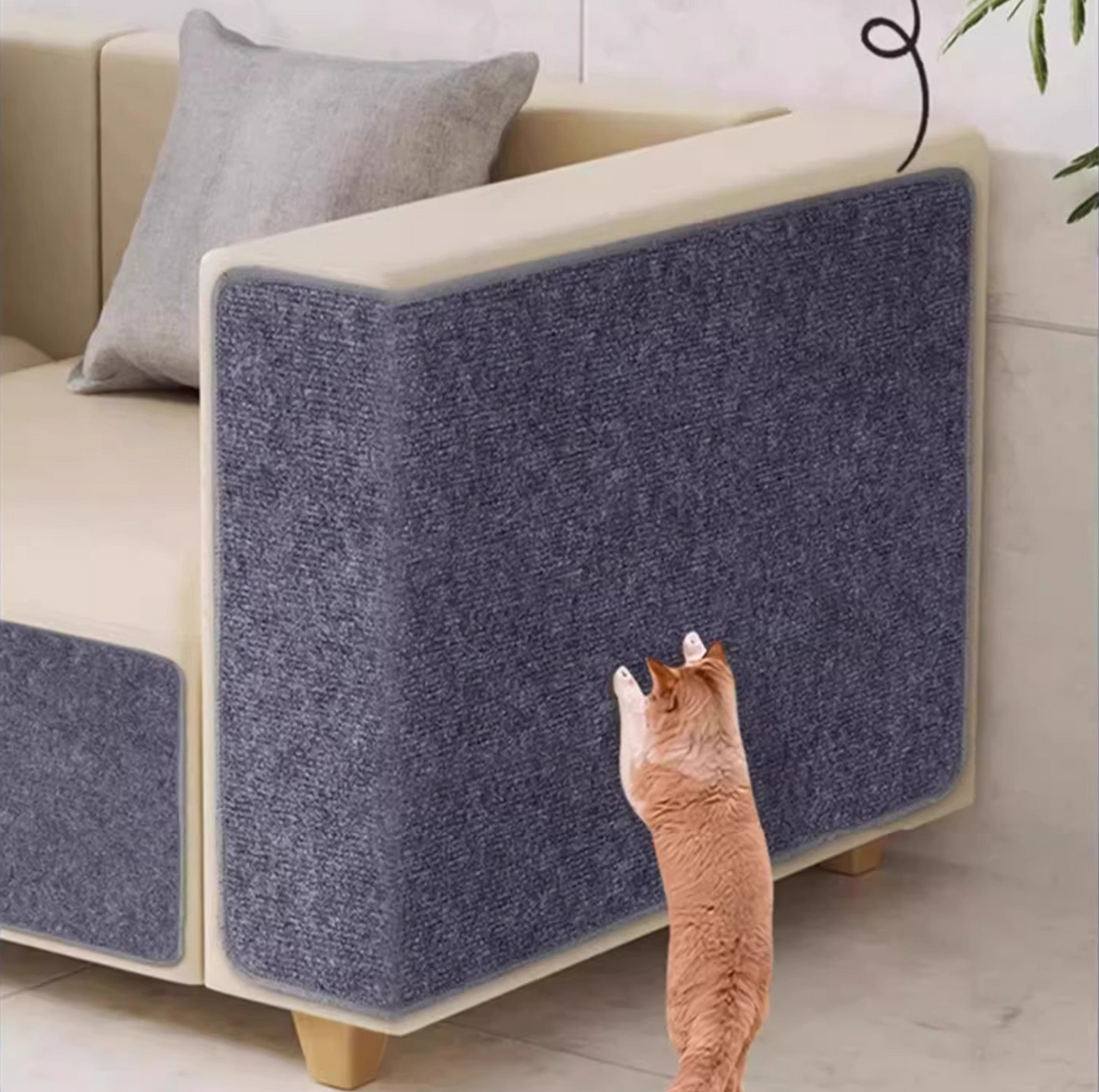 Customisable Felt Cat Scratch Mat – Self-Adhesive & Furniture-Protecting