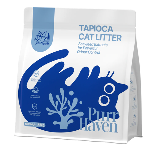 Purr Haven Tapioca Cat Litter 2.5kg - Dust-Free Clumping Formula