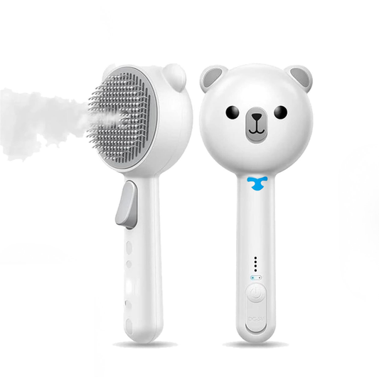 Steam-Style Pet Deshedding Spray Brush