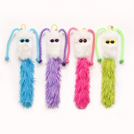 Fluffy Monster Cat Kicker Toy with Bell