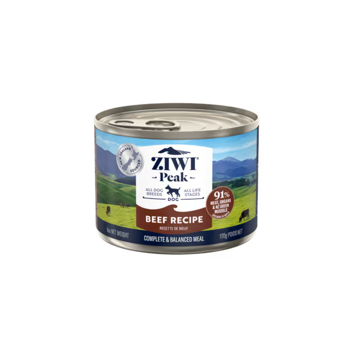 ZIWI Peak Beef Recipe All Lifestage Wet Food Can 170g