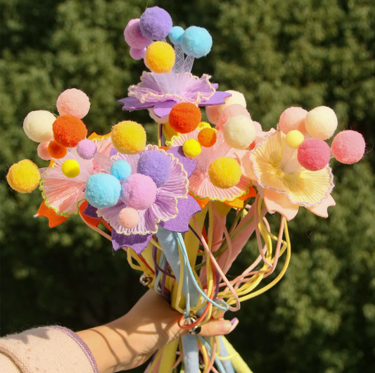 Rainbow Magic Flower Bouquet Cat Teaser Wand