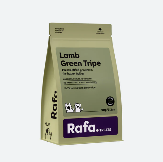 RAFA Raw Freeze-Dried Treats | Human-Grade Lamb Green Tripe
