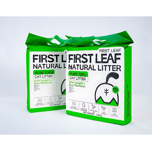FIRSTLEAF Tofu Cat Litter - Natural, Clumping, and Odor-Control Formula