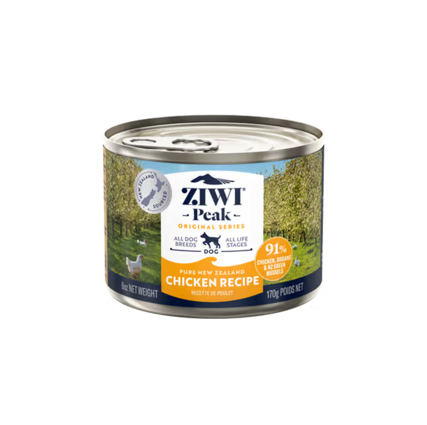ZIWI Chicken Recipe All Lifestages Wet Dog Food Can 170g