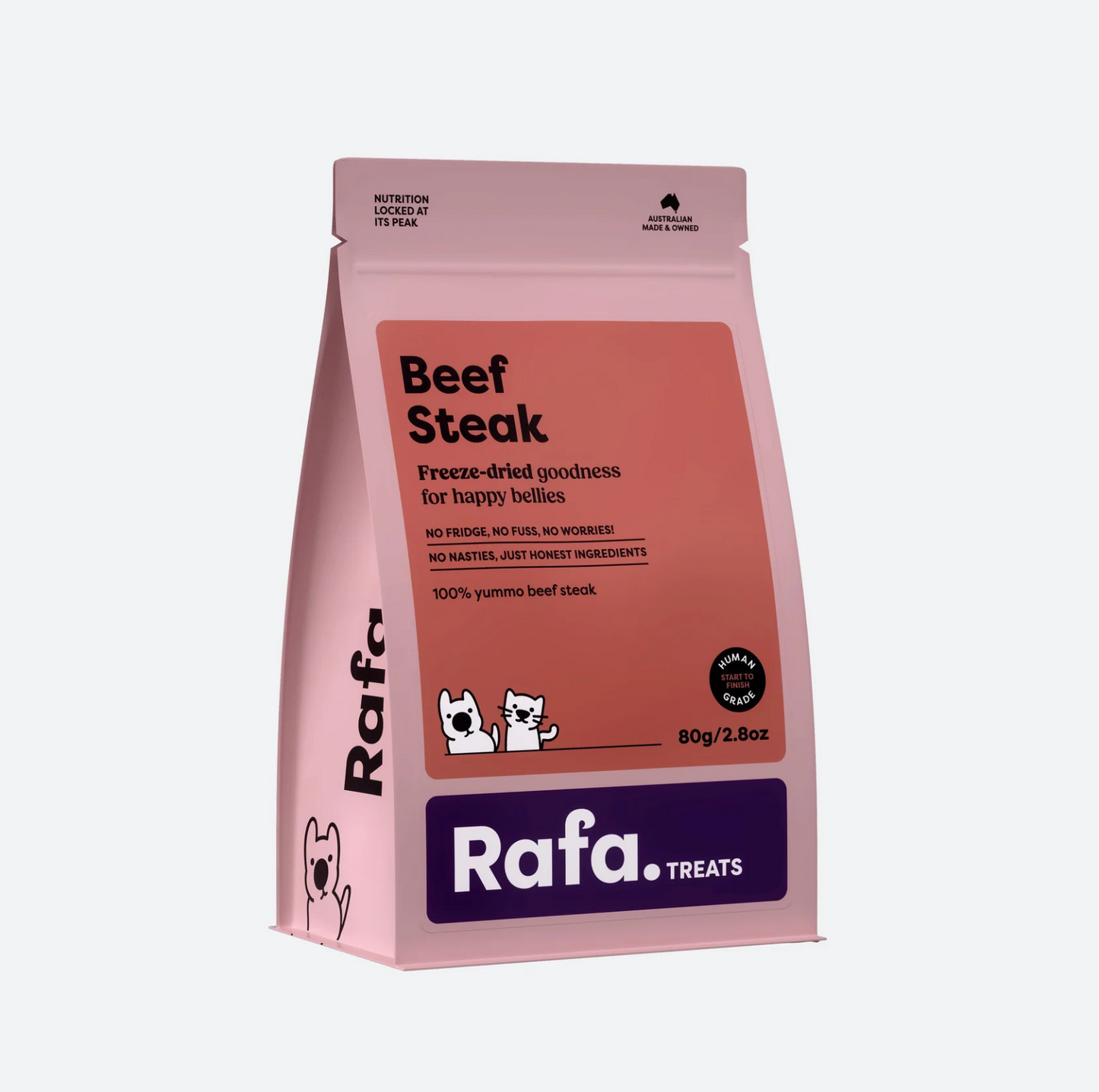RAFA Raw Freeze-Dried Treats | Human-Grade Beef Steak