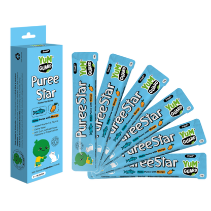Puree Star Hake And Mango Cat Treat 6 x 14g