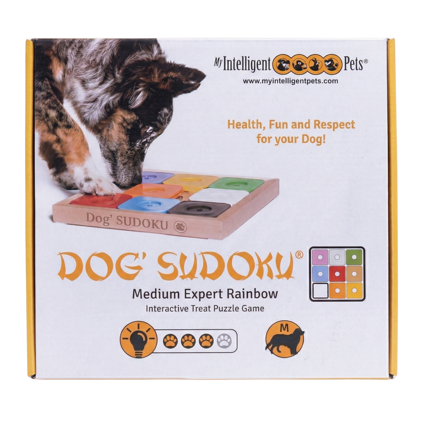Wooden Puzzle Toy – Sudoku Medium Expert Rainbow for Dogs
