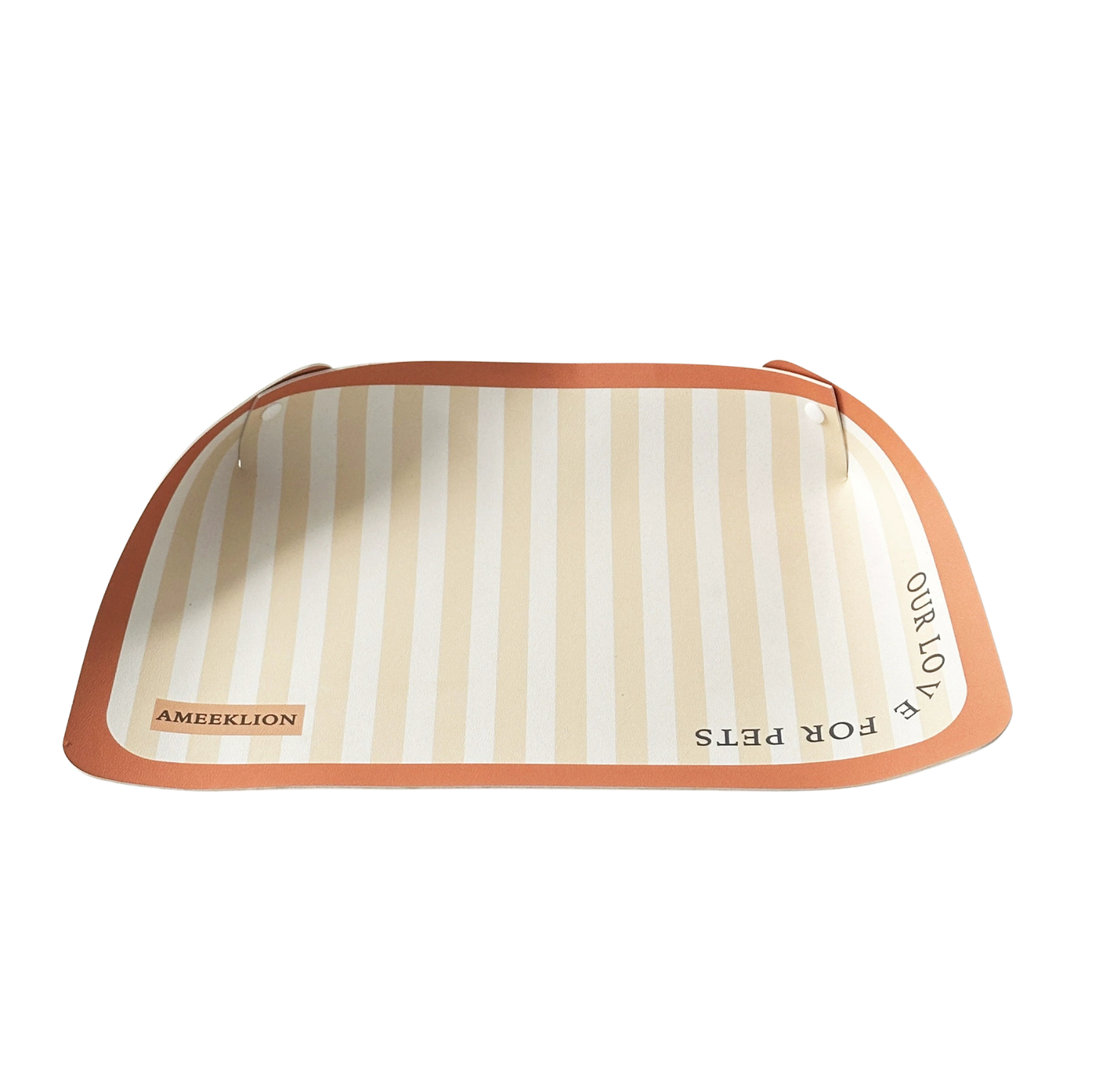 Strip Pattern Foldable PU Pet Feeding Mat