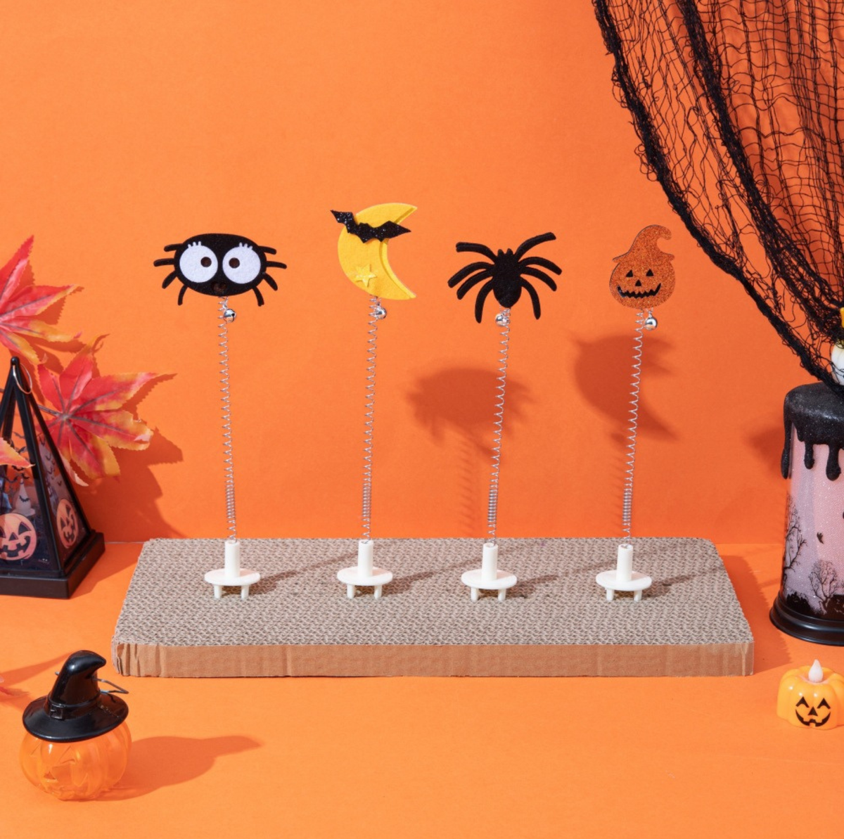 Halloween Spring Cat Toy for Cardboard Scratchers