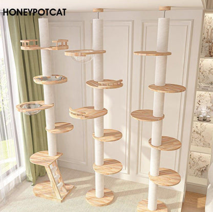 HONEYPOT Cat Floor-to-Ceiling Cat Climbing Frame Cat Tree