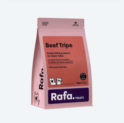 RAFA Raw Freeze-Dried Treats | Human-Grade Beef Tripe