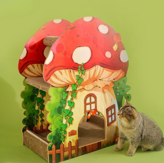 Mushroom House Cat Scratcher
