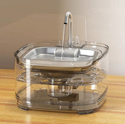 3.2L Automatic Pet Water Fountain – Stainless Steel Top