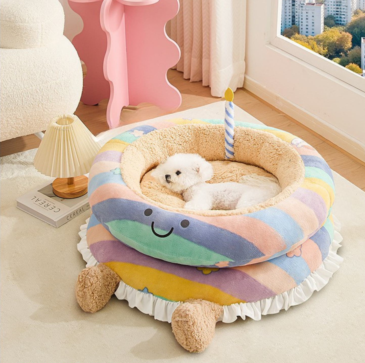 Double-Layer Cake Pet Bed – Deep-Sleep