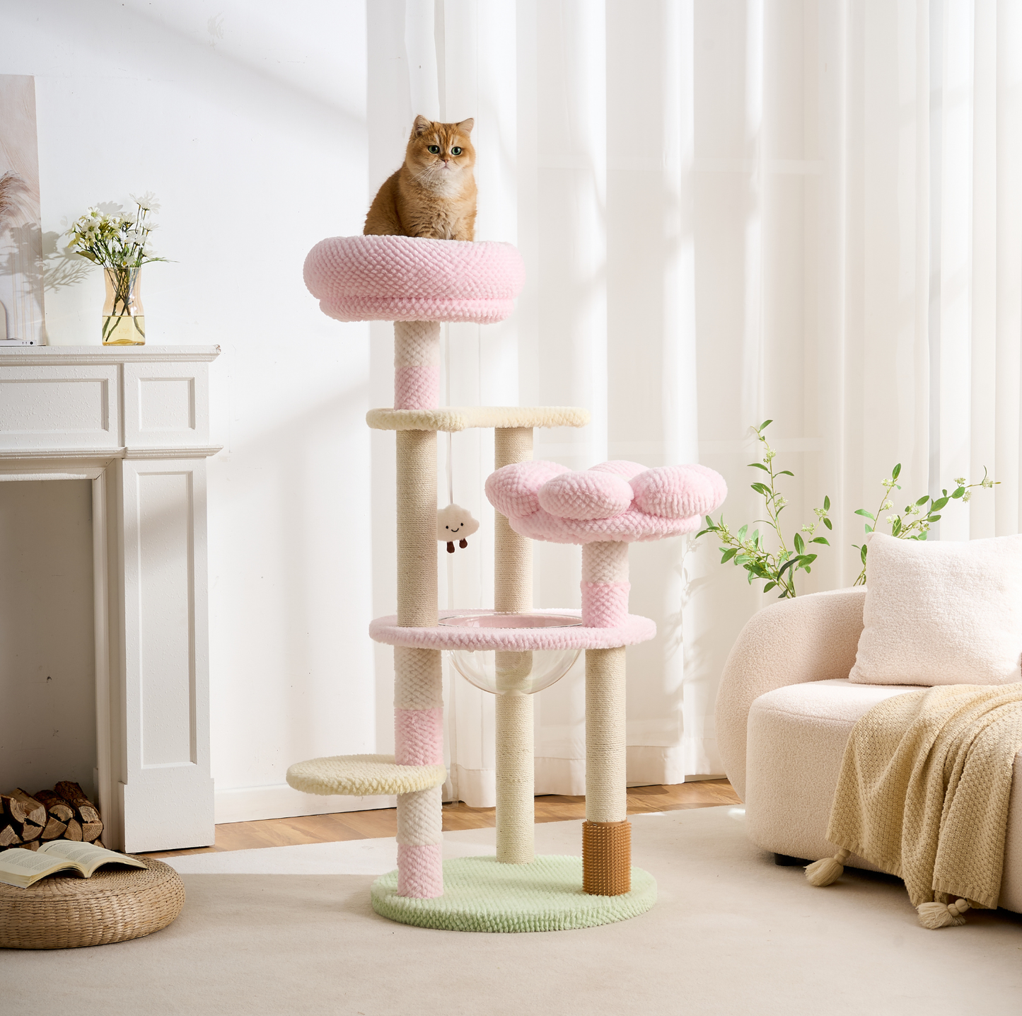 Blush Bloom Multi-Platform Cat Tree